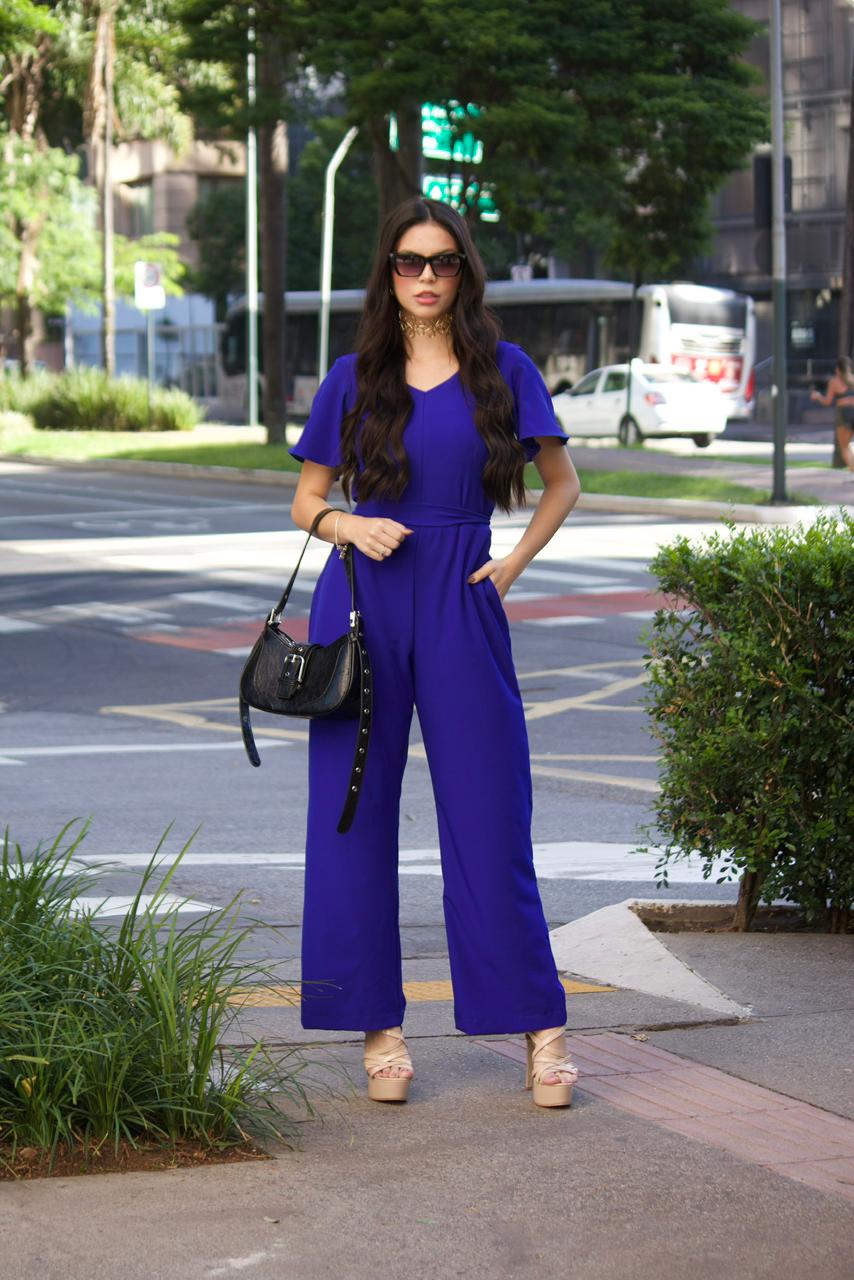 Macacão Milena Azul